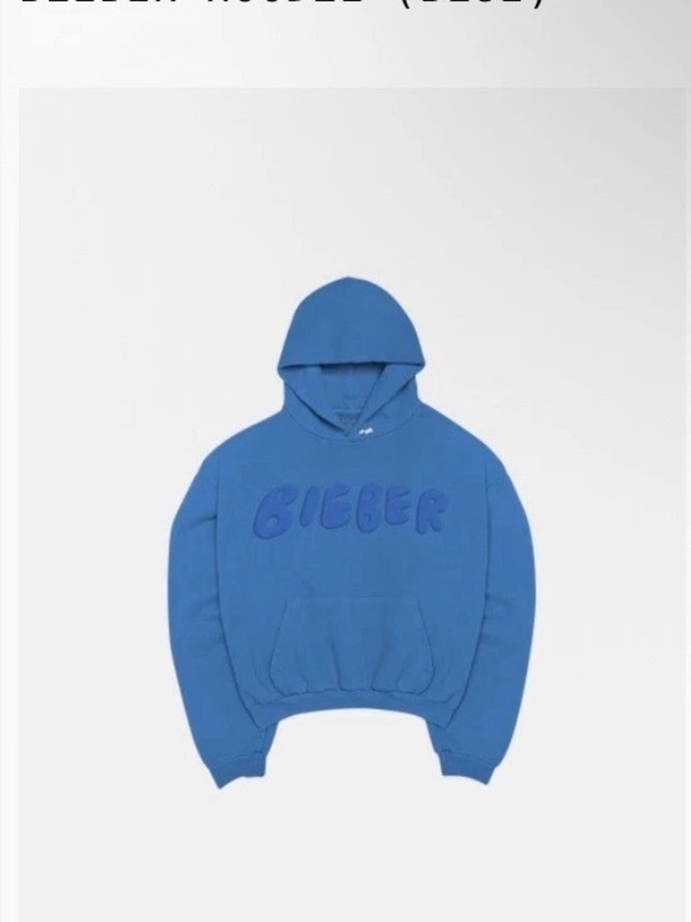 Justin Bieber Official Coachella 2026 Blue Bieber Hoodie SKYLRK - Picture 2 of 2